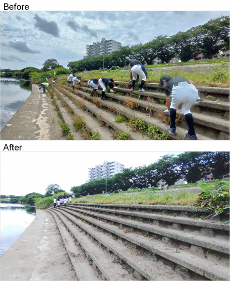 【2021年6月】河川敷清掃に参加しました